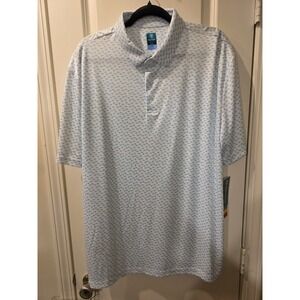 Pro Tour Polo Shirt Mens White/Green Golf‎ Coolplay Sunplay Motionplay SZ XL NWT